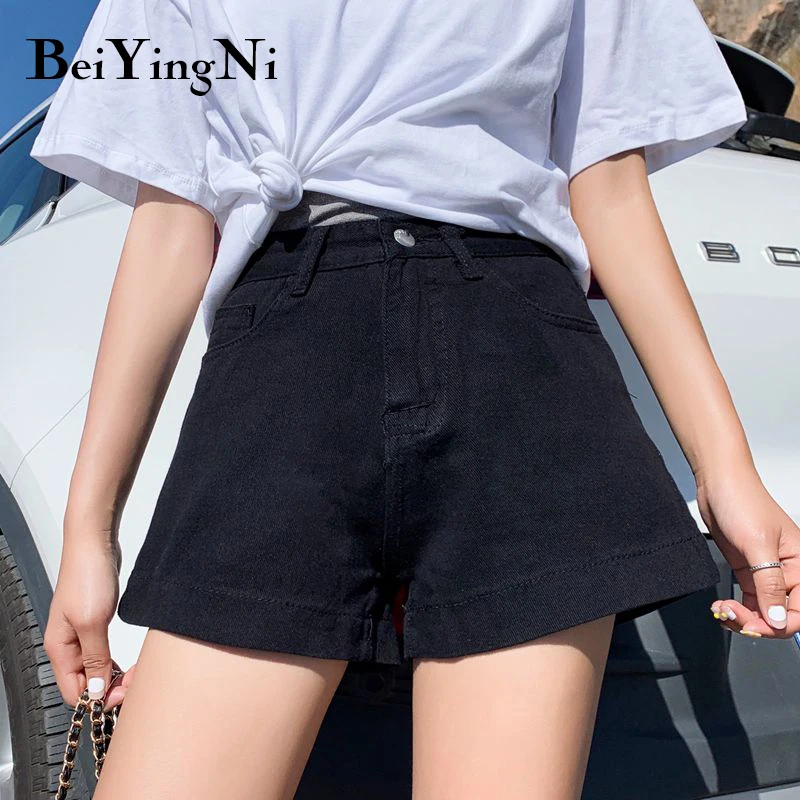 

Beiyingni Summer Plus Size Woman Jean Shorts M-4XL Solid Casual Fashion Sexy Hot Shorts Preppy Vintage Denim Short Female Street