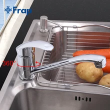 Frap бортике латунь одной ручкой кухонный кран смеситель холодной и горячей воды F4921
