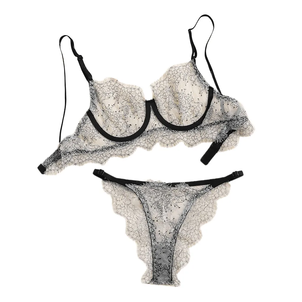 SAGACE Hot Sale Women Lingerie Corset Lace Sexy Underwire Racy Muslin Sleepwear Underwear Tops+Briefs Sexy Lingerie Underwear