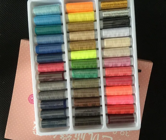 YOFAY 39 ложки швейная коробка с нитками набор полиэфирная нить Одежда швейный инструмент для шитье DIY материал