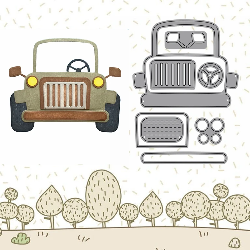 

Cartoon Car Vehicle Pattern Metal Cutting Dies Stencil Scrapbooking Photo album Embossing For Paper Card DIY Crafts