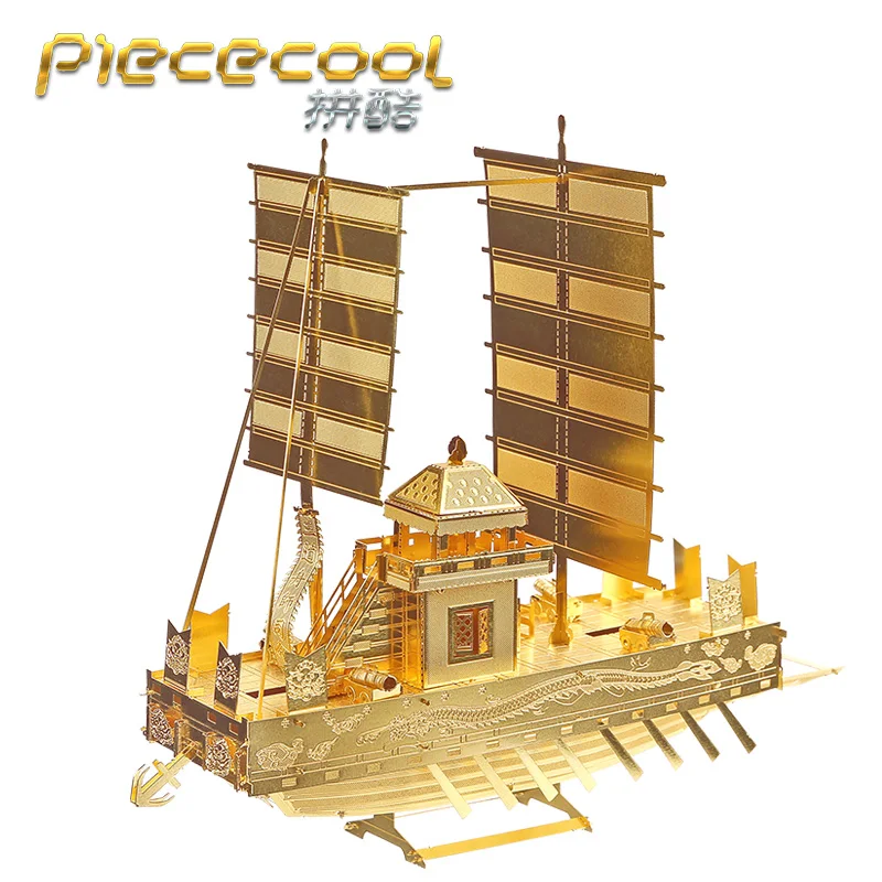 

Piececool 3D Metal Puzzle Figure Toy Panokseon Battleship model Educational Puzzle 3D Models Gift Jigsaw Toys For Children