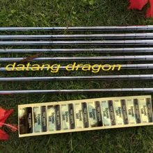 Оригинальные клюшки для гольфа, настоящий динамический стальной вал из золота S300 или R300, 9 шт