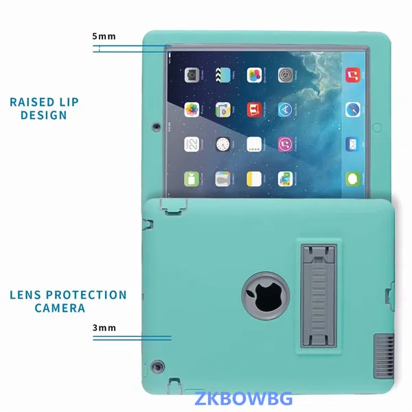 Стенд Броня чехол для iPad2 iPad3 iPad4 дети Безопасный Heavy Duty Силиконовый Футляр чехол для Ipad 4 3 2 iPad 3 2 9,7 планшет случаях