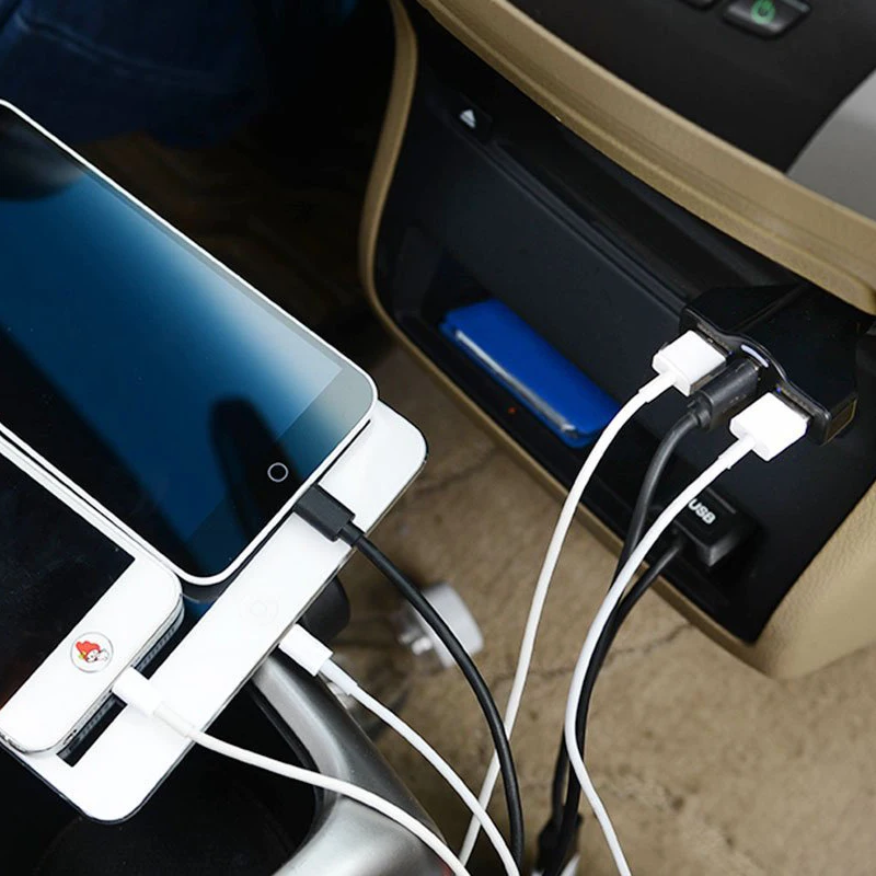 STOD 3 USB Автомобильное зарядное устройство 5.2A Быстрая зарядка для iPhone Se 4S 5 5S 6 7 Plus iPad samsung huawei zte lenovo ASUS gps автомобильный адаптер