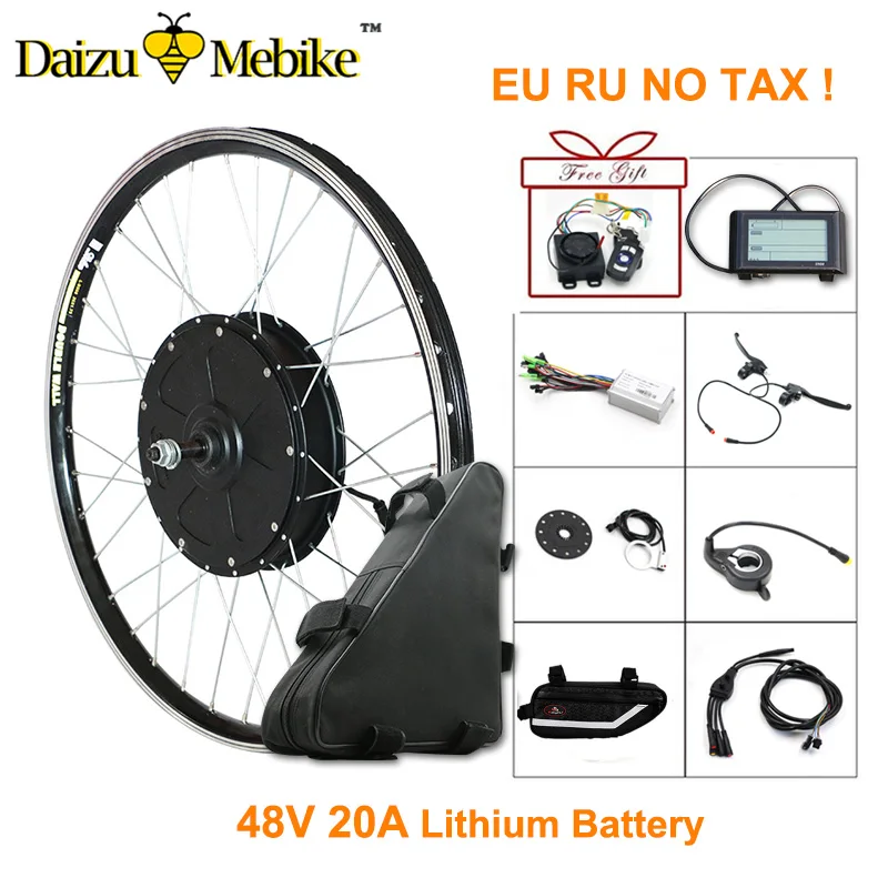 Kit de bicicleta eléctrica 48 V 1000 W Kit de bicicleta E con batería de litio 48 V 20AH 26 \
