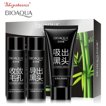 

2018 BIOAQUA Charcoal Extraction Blackheads Mask Set Nose Skin Care Srum Blackhead Export
