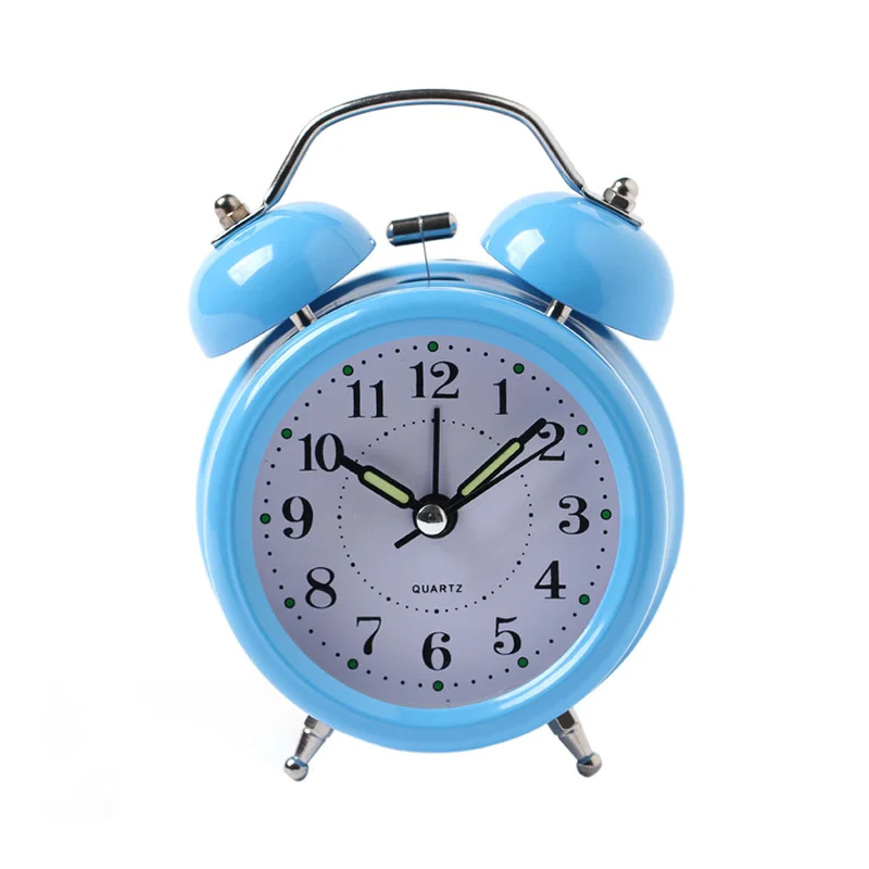 New Arrival Classical Alarm Clock Double Bell Silent No Ticking Desk