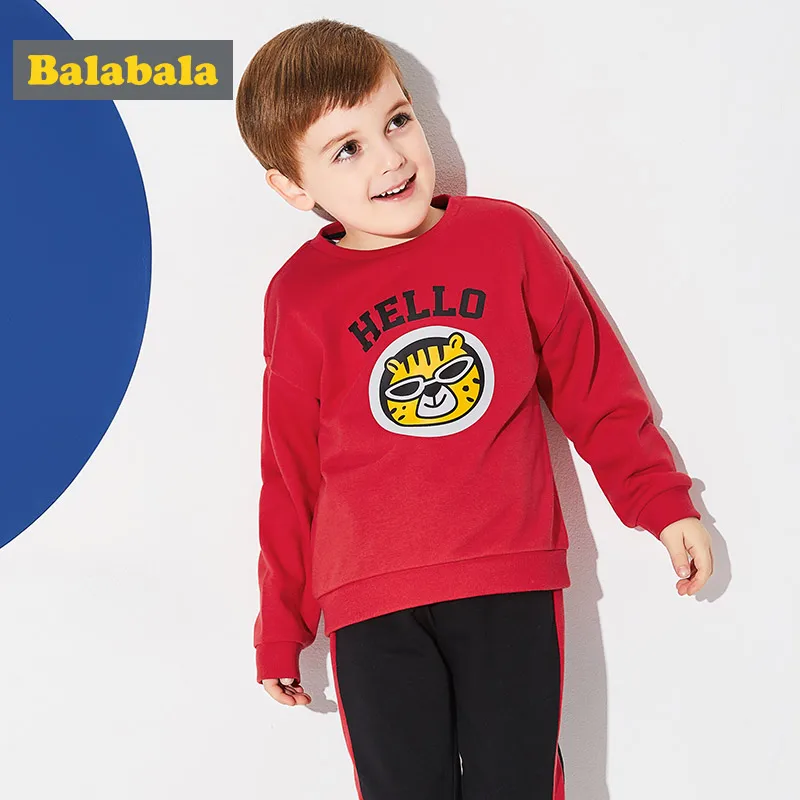 Balabala الأولاد عرق رياضية لطيف الحيوان زين الفتيان الملابس مجموعة طفل الفتيان الربيع custome ل طويل كم الشقي الملابس