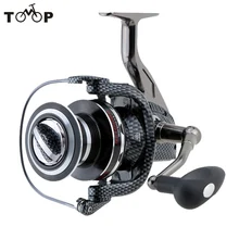 Новинка, металлическая спиннинговая катушка, рыболовная катушка DE9000 DE10000 12+ 1BB 4,9: 1 Pesca, переднее колесо, рыболовные снасти