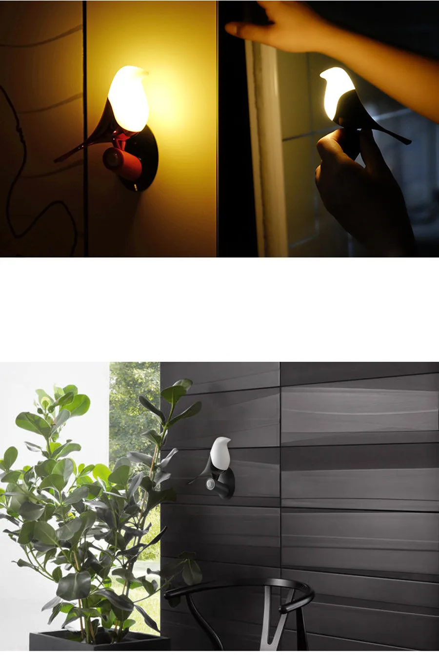 Lâmpada de Luz sem Fio Night Table Desk Quarto Lâmpadas Sorte Pássaro Magpie Estilo Chinês Usb Recarregável Sensor Movimento Led 18 luz sem fio lâmpadas sorte pássaro magpie