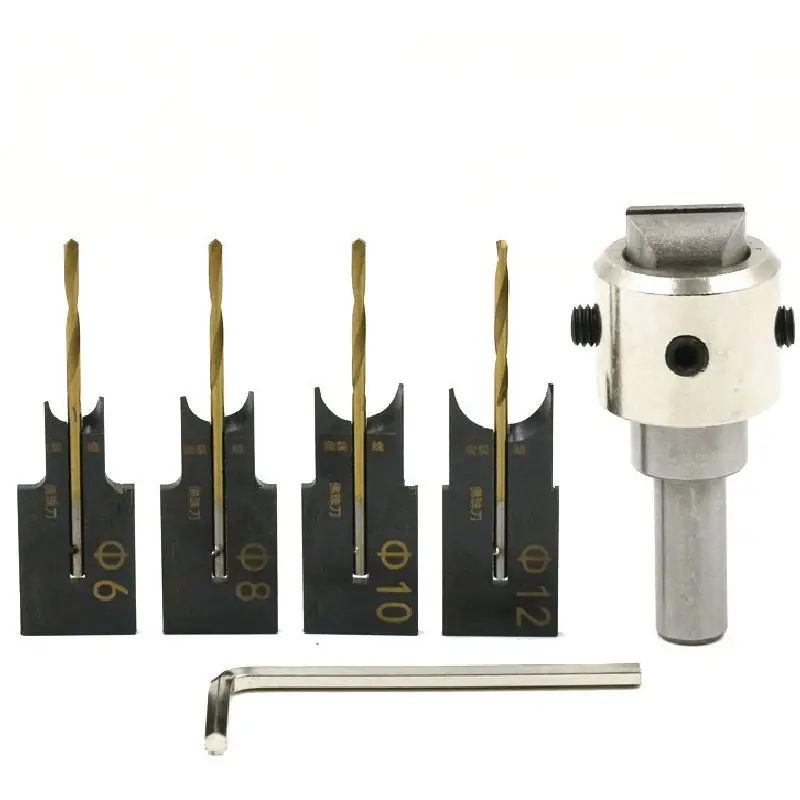 

6 8 10 12mm Cutting Blades with Handle 4pcs Drill Bits Electric Drill Wooden Bead Cutting Knife Handball Alloy Round Beads Knife
