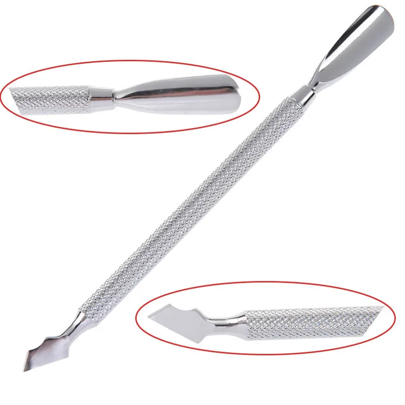 1 Pc Double ended Cuticle Pusher Remover Stainless Steel Fashion font b Nail b font Cuticle
