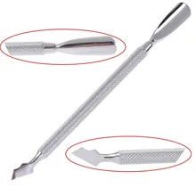 1 Pc Double ended Cuticle Pusher Remover Stainless Steel Fashion font b Nail b font Cuticle