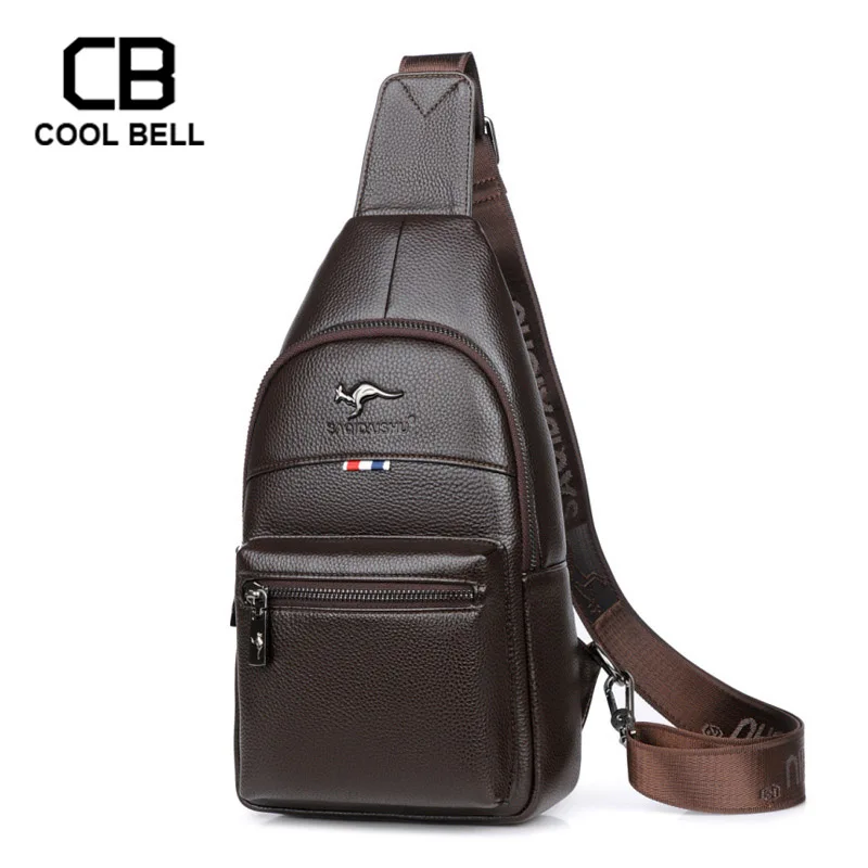 

PU Leather Men Chest Bag Fabric Waterproof Men's Bag Business Casual Male Shoulder Bags Hiking Cycling Sports Bags