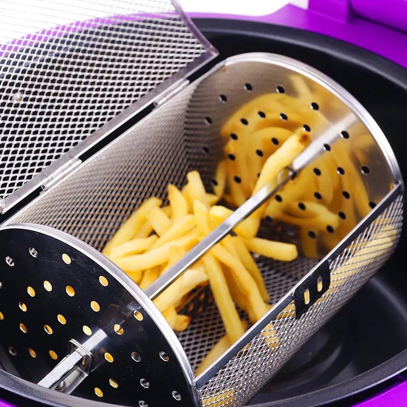 

8 Inch Rotary Baking Round Cage Basket Stainless Steel Electric Oven Home DIY Universal TSH Shop