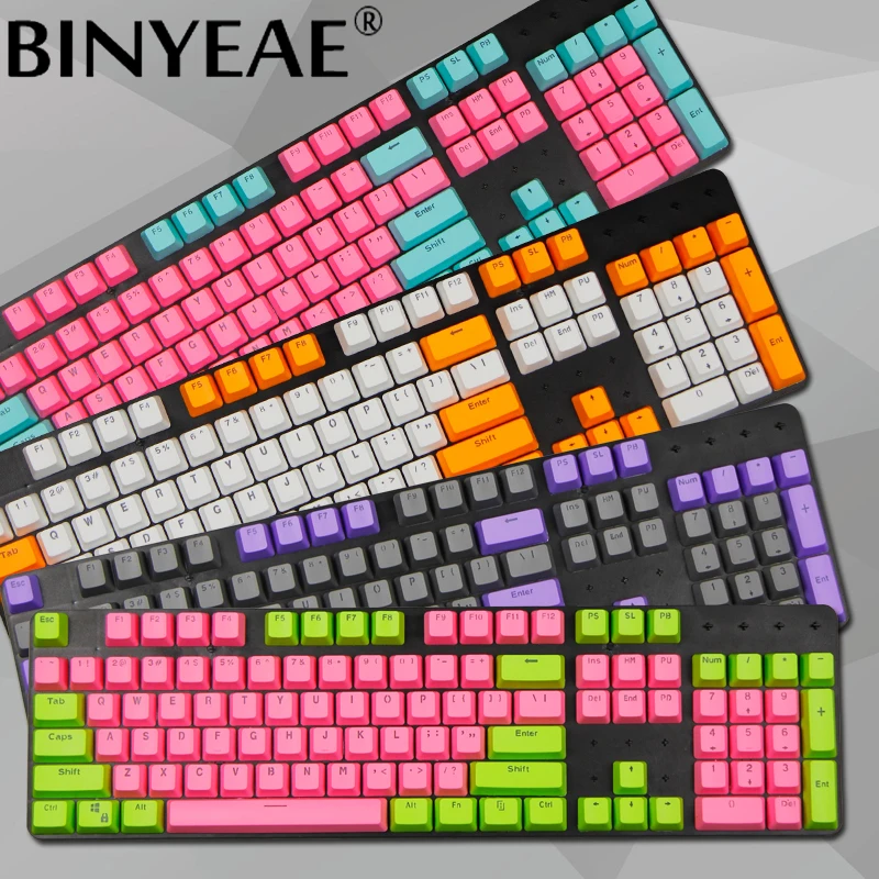 

104 Key PBT Raindrop Dolch Custom Mechanical Keyboard Keycap Double Color Word Transparent Backlight Keycap For Cherry MX