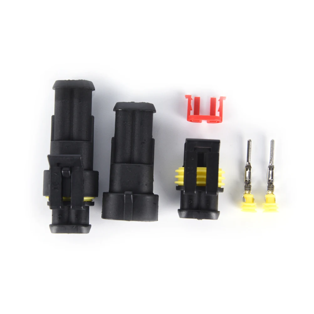 10 шт./партия Kit 2 Pin Way AMP супер уплотнение водонепроницаемый Электрический