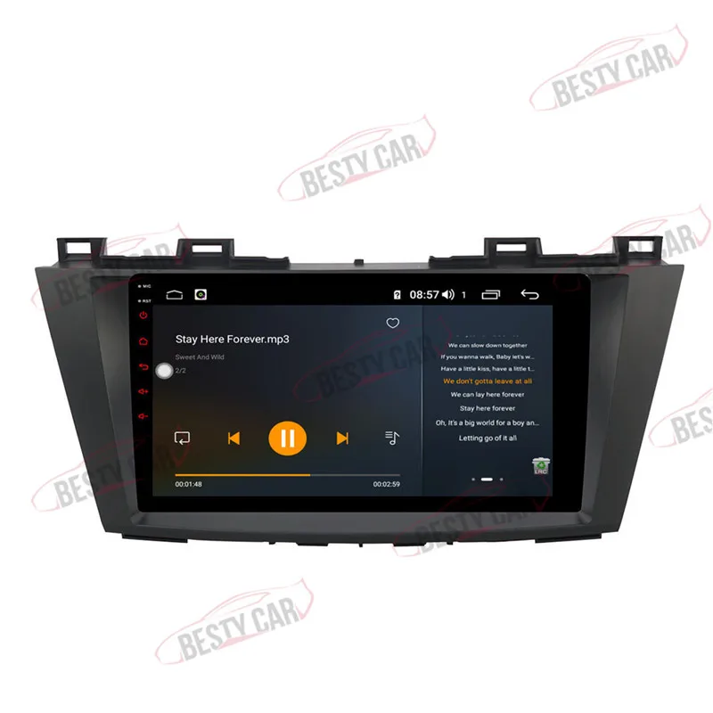 Best 9" Android 8.1 Car Multimedia Player Stereo for Mazda 5 2009~2016 GPS Navigation Head Unit DSP 2.5D+IPS 4GB RAM 4