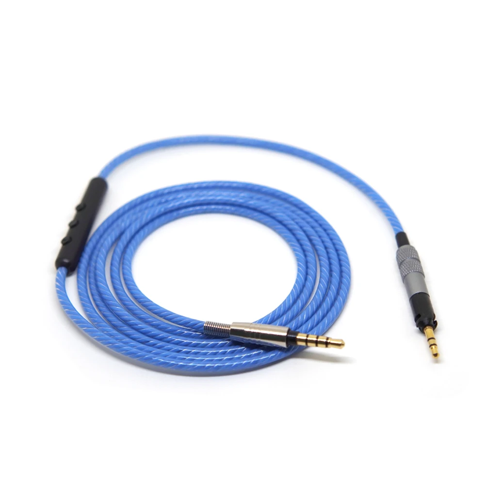 New Headphone Replacement Cable for Sennheiser HD598 HD558 HD518 HD 598 Headset 3 5mm to 2 5mm Stereo Bass Audio Cables with mic