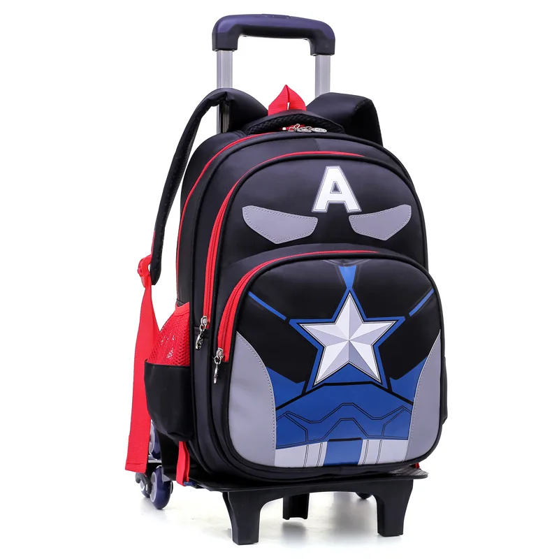 

waterproof Removable Children School Bags with 2/3 Wheels boys cartoon Trolley Backpack Kids Wheeled Bag Bookbag travel Mochila