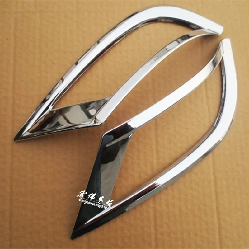 

2PCS Car-styling ABS chrome rear fog lamp cover for 2014 BYD G5 auto fog light trim plastic plating cover stickers