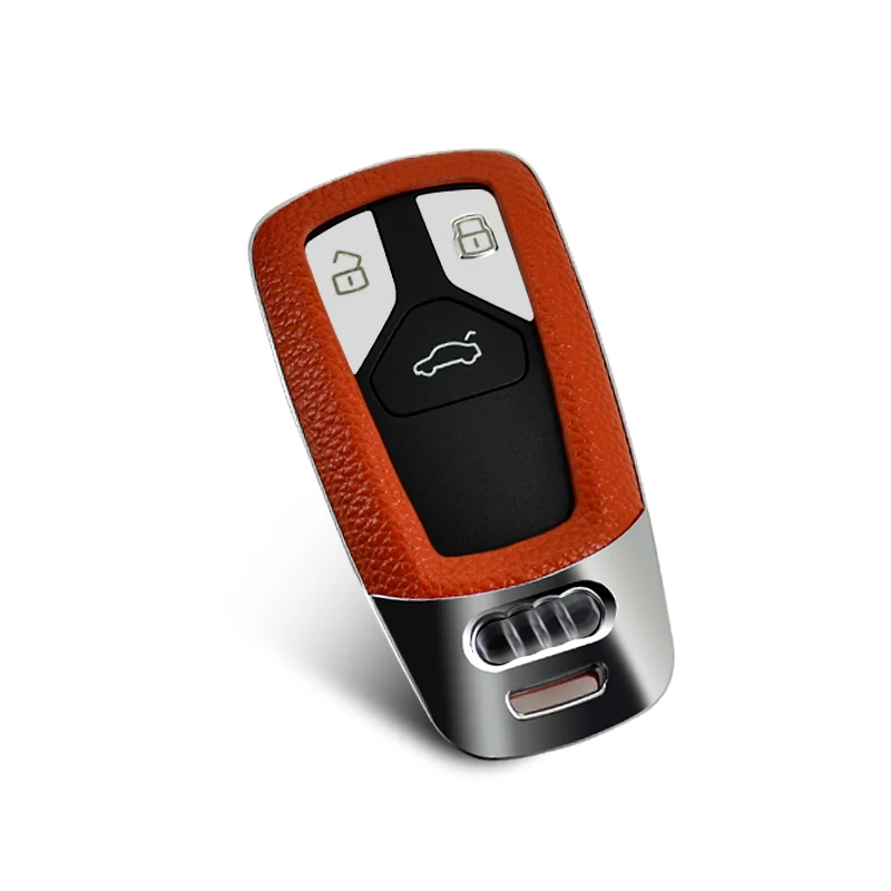 ShinMan Модный Стильный чехол для ключей автомобиля, чехол для ключей для Audi A5 S5 Q7 A4 A4L TT TTS- брелок для ключей - Название цвета: Orrange No key ring
