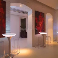 D60 H110 тонкий светодиодный Кофе стол, Lounge светодиодный, уникальный дизайн Таблица светодиодный подсветкой мебель аккумуляторная для бар/Рождество