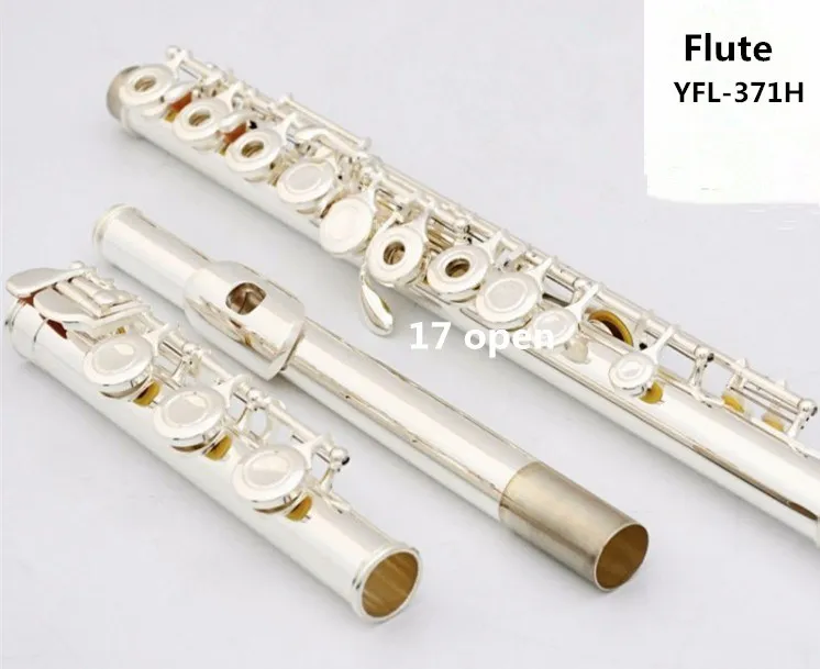 

2018Top High quality flute YFL-371H silver flute C tune musical instruments E key Super action playing flute music free shipping