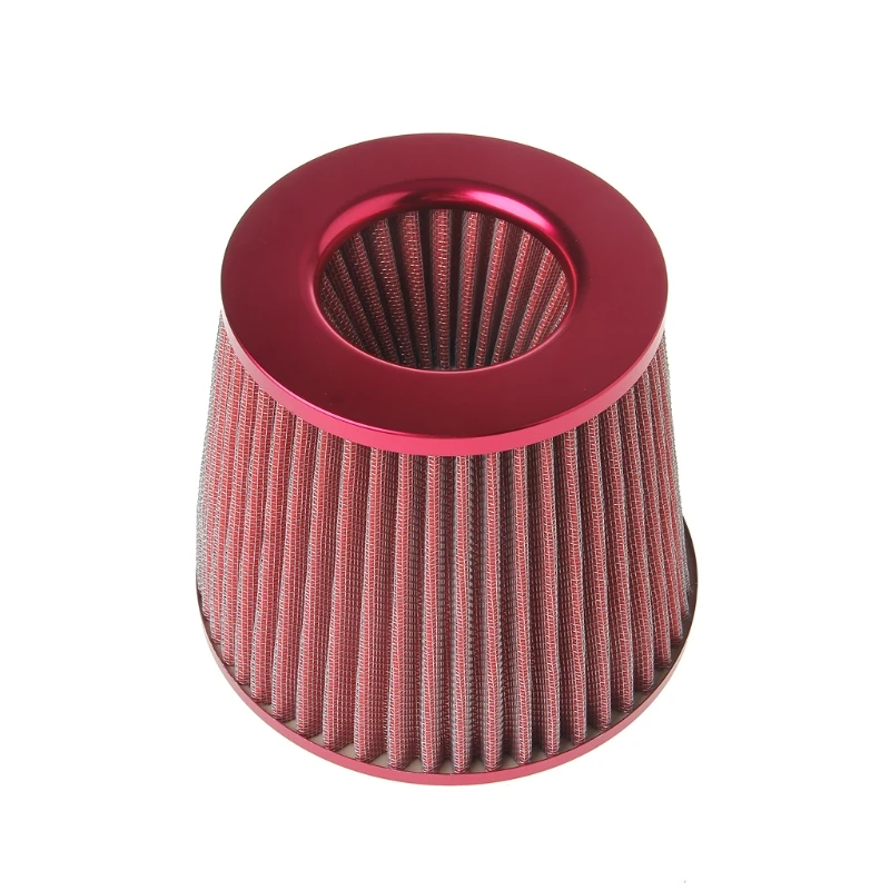 Vehicle Air Intake Chrome Open Top Cone Air Filter Breather 3" Inlet