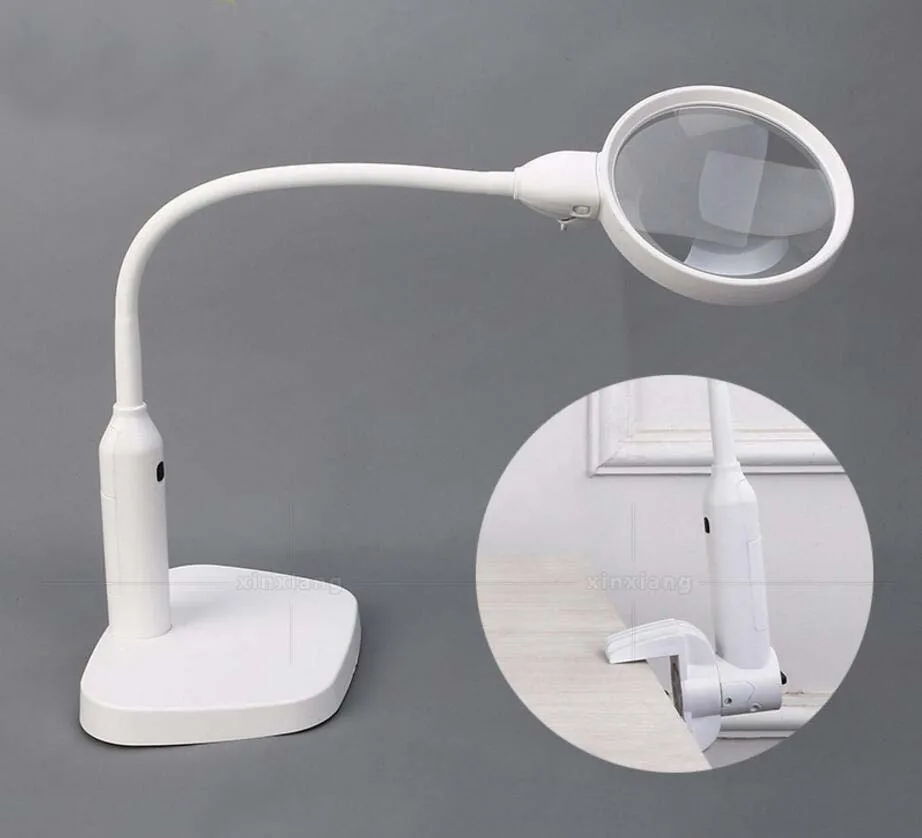 2X 5X Illuminated Desttop Table Magnifier Sewing Embroidery Magnifying