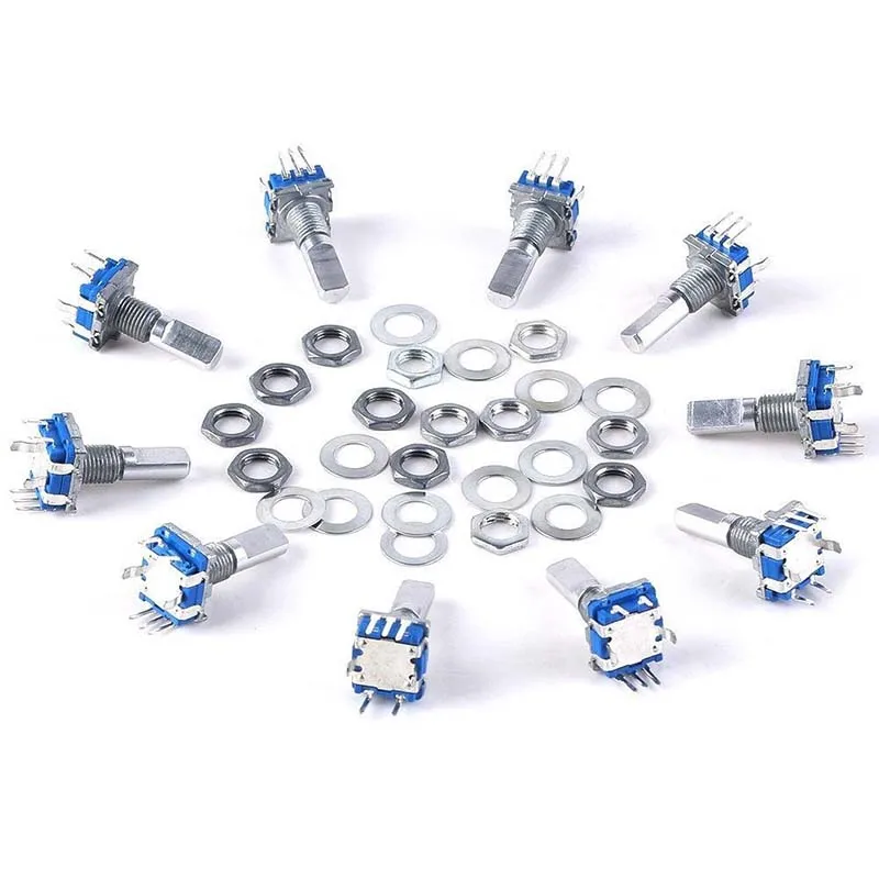 

10pcs 15x12mm Rotary Encoder Switch with Keyswitch Push Button Switch Electronic Component