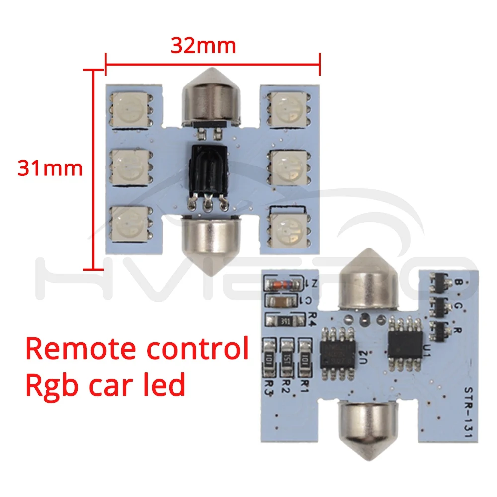 2X5050 DC 12 В 31 мм RGB 6SMD гирлянда c5w C10w двери светодио дный автомобиля светодио дный авто мобильных дистанционное управление красочные лампы на