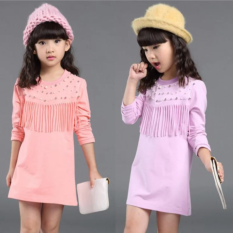 3 12T 2018 spring new children's clothing girls cotton long sleeved