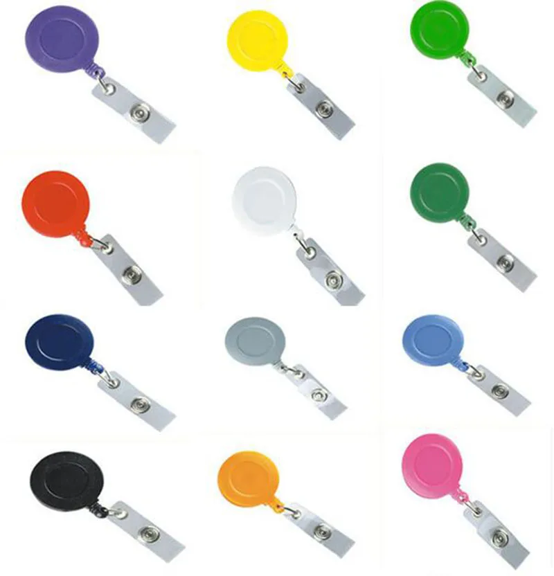 300 pcs Retractable Lanyard ID Card Clip Name Tag Card Badge Holder Reels with Clip Keep ID, Key