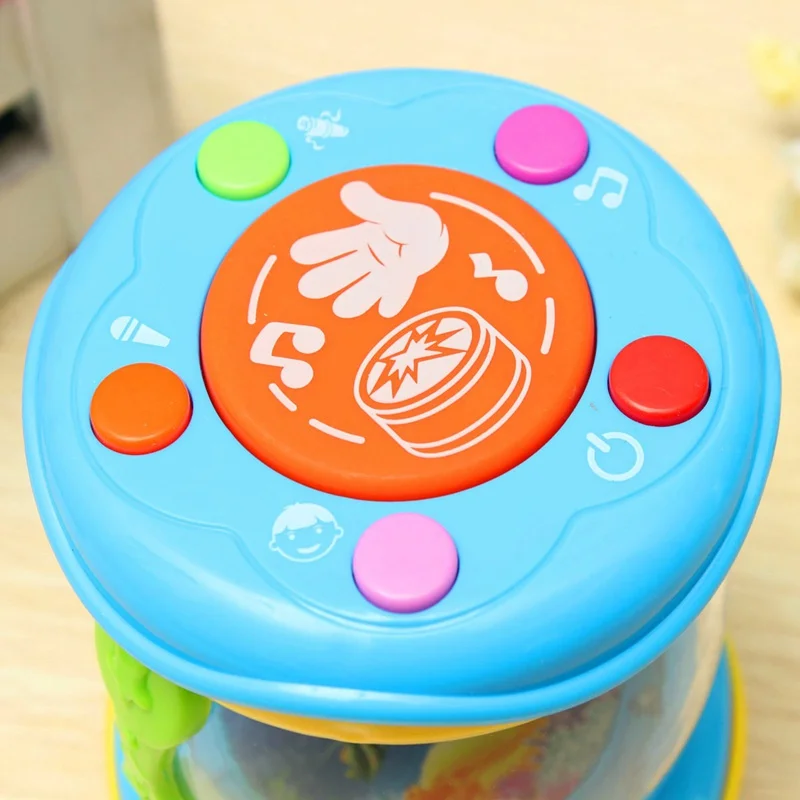 Murah Lucu Anak Bayi Mainan Mini Magic Hand Drum Mengalahkan LED Musik Pendidikan Anak Usia Dini Belajar Perkembangan Bayi Mainan Kerincingan