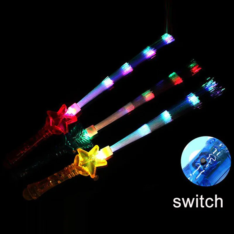 Ledluminouslight upchristmashaloween toy ledconcertparty light stick glow in the dark glow fiber optic sticks for party  (7)