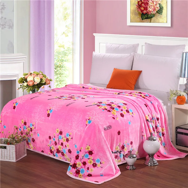 

Modern Style Red + Color Prints Pattern Bedding Bed Blanket Cover For Sofa/ Travel/ Car Plaids 200X230cm Size Bedspread Soft