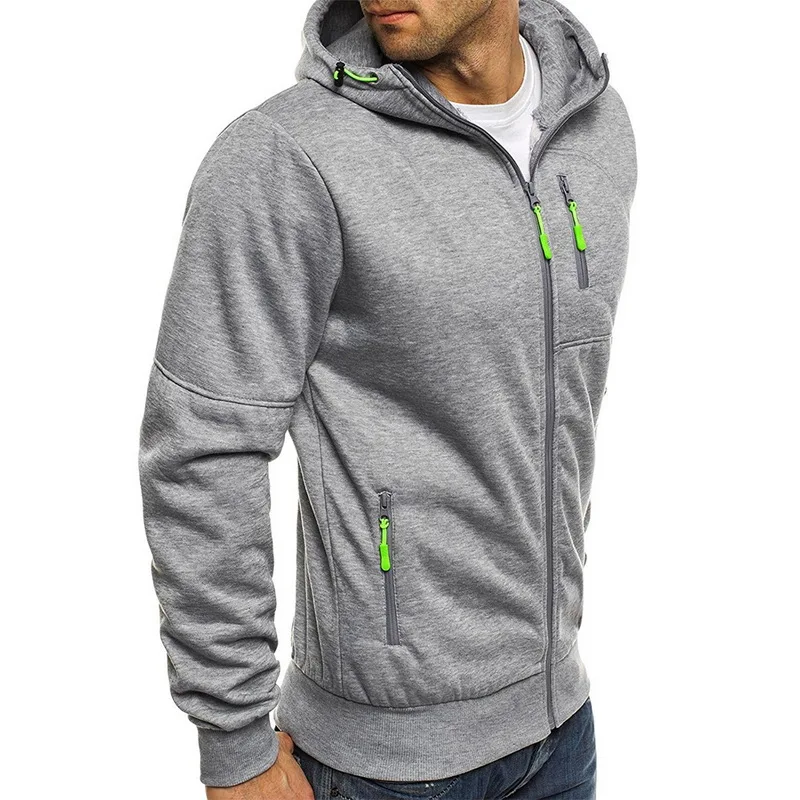 

SHUJIN Sweatshirt Men 2019 Autumn Winter Hoodies Male Pocket Zipper Hooded Tracksuit Men's Casual Fitness Cardigan Outwear