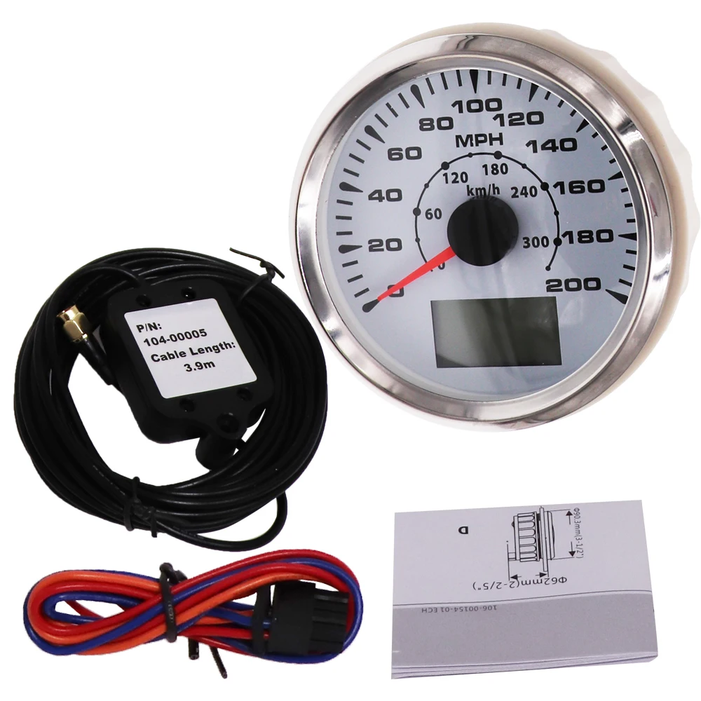 

200mph Digital Car Speedometer GPS Odometer With Backlight Yacht Vessel Motorcycle Boat Car Speed Gauge