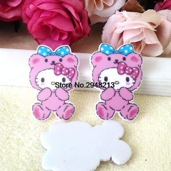 

Cartoon Cat resin planar resin crafts for DIY Crafts 1.2inch 50pcs RET1194