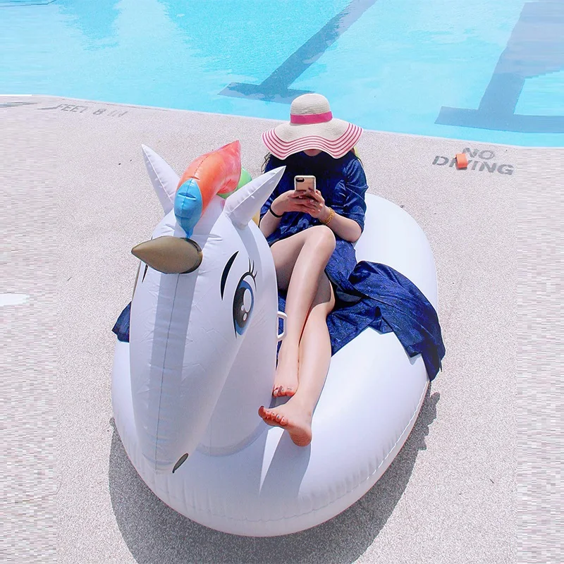 Новинка надувной Единорог 200 см гигантский бассейн поплавок Радуга Пегас/лошадь плавает кольцо для плавания Веселые водные игрушки для взрослых детей boia