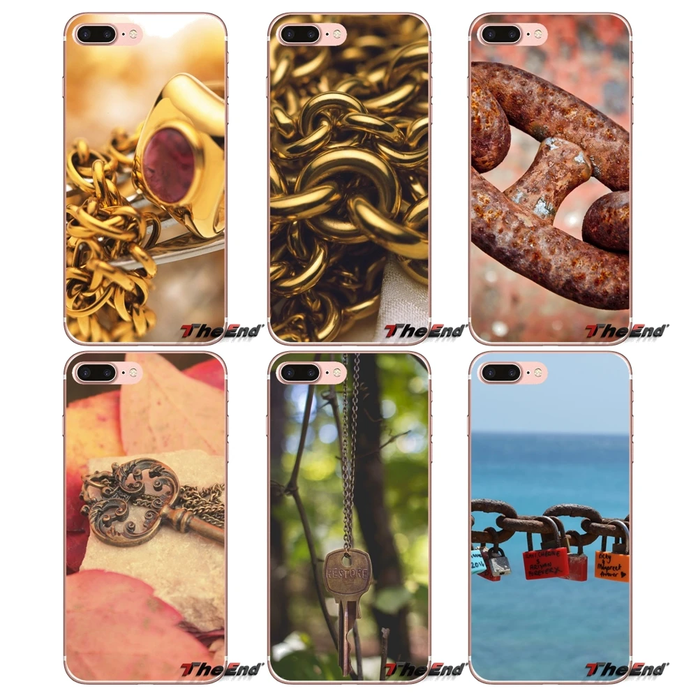 Для Samsung Galaxy S2 S3 S4 S5 MINI S6 S7 edge S8 S9 Plus Note 2 3 4 5 8 Coque Fundas Chain Heart аксессуары чехлы для