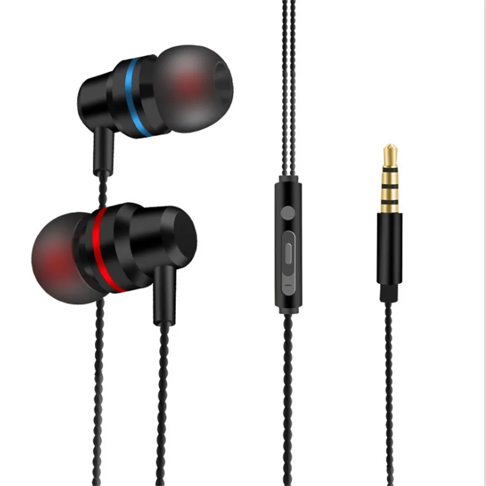 3.5mm With Microphone Bass Stereo In Ear Earphones Headphones Headset