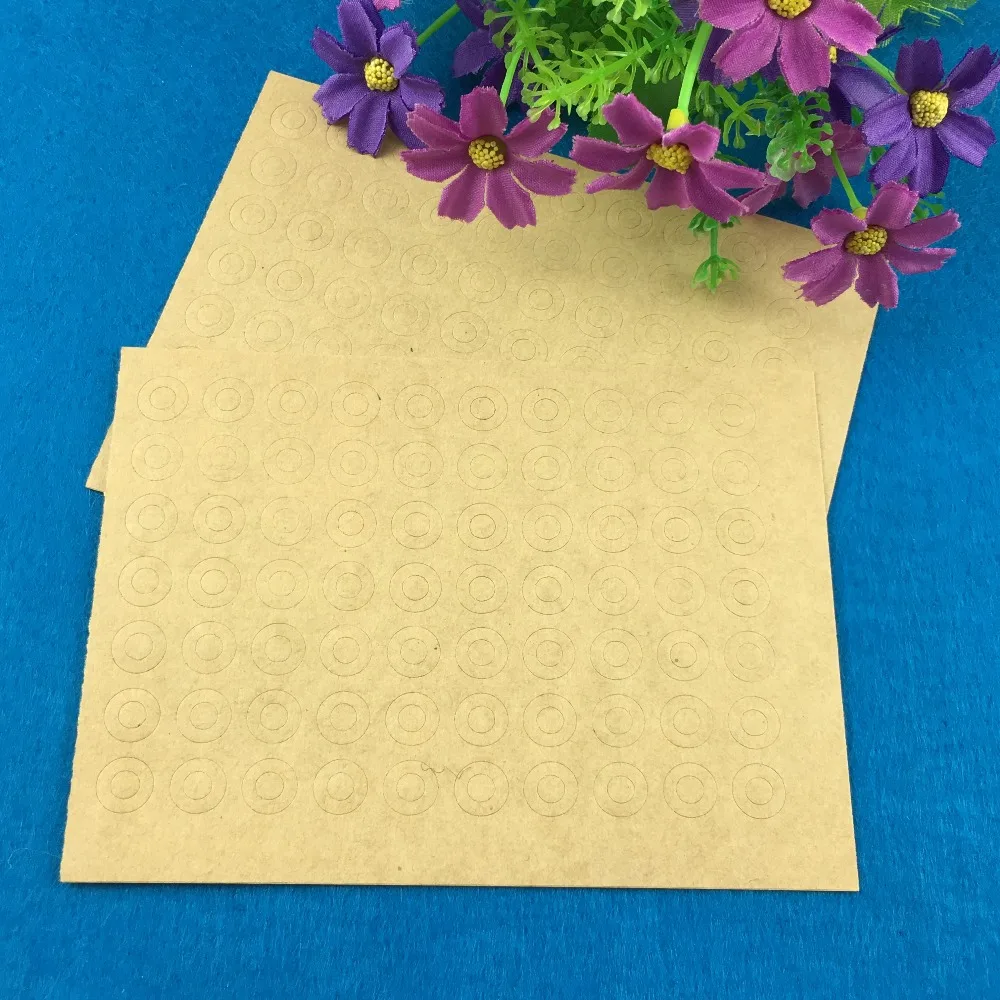 

3000Pcs Round Ring Shape Brown Blank Kraft Paper Cardboard Sticker labels for Stationery Gift Tags Reinforcement Hole Stickers