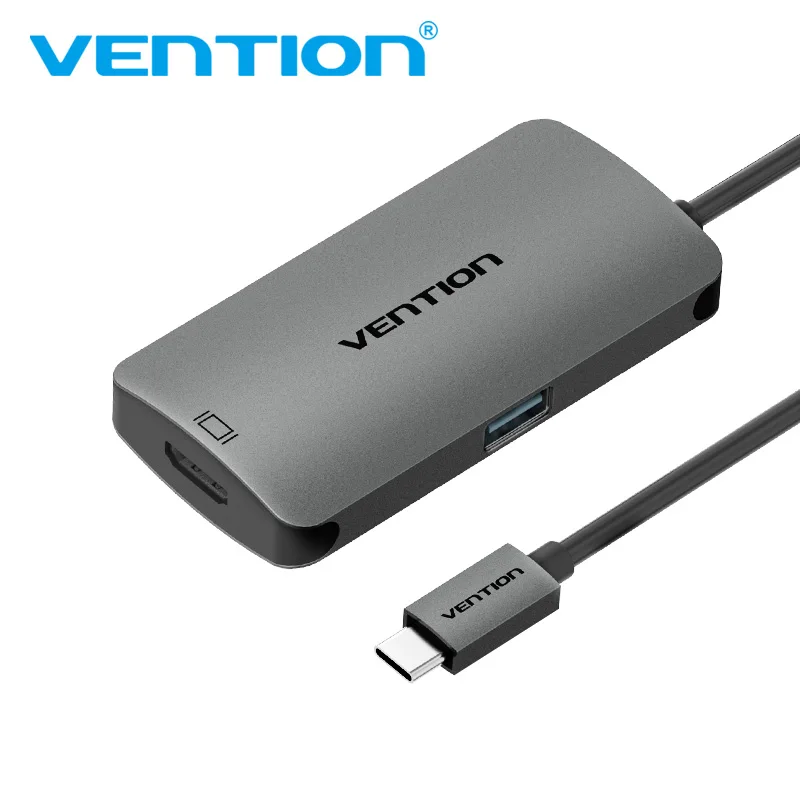 

Vention USB C HUB to HDMI With PD Power Adapter USB Type C 3.1 to USB 3.0 Hub Female for MacBook ChromeBook Type-c Adapter