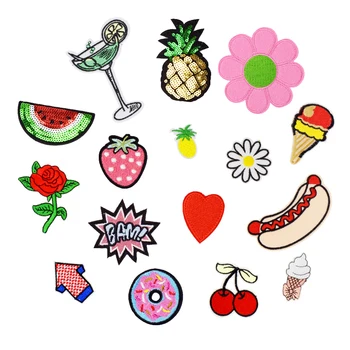 

1PCS Mix Fashion Patches for Kid Clothing Iron on Transfer Girl Patch Cartoon Applique for Jacket Clothes DIY Embroidery Patches