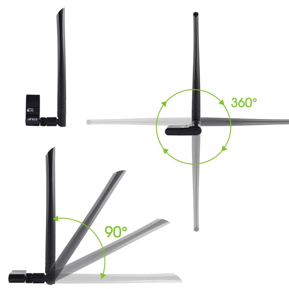 Tanie EDUP Wireless usb adapter wifi 300 mb s wysoki zysk 6dBi anteny długodystansowych bezprzewodowy odbiornik adapter Ethernet usb dla PC