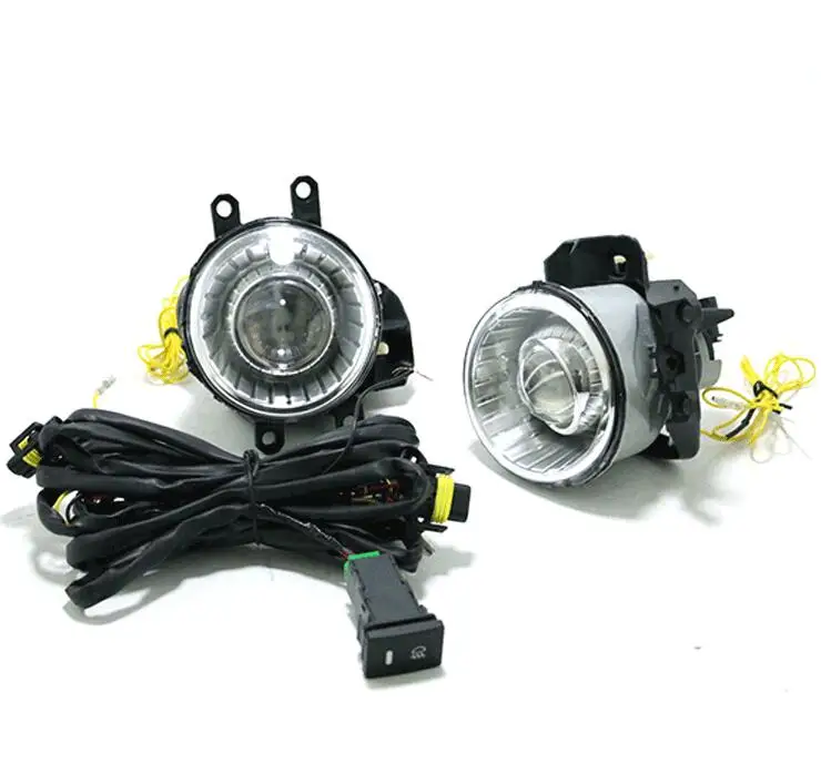 eOsuns COB angel eye led daytime running light DRL+ halo Fog lamp+ Projector Lens+ devil eye for Toyota Prius 2007 2012