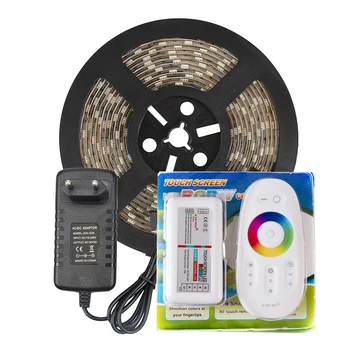 

5050 RGB LED Strip Waterproof DC 12V 5M RGBW RGBWW LED Strips Light Flexible with 3A Power and 2.4G Remote Control